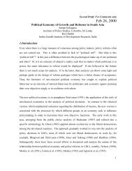 Political Economy of Growth and Reforms in South - Global ...