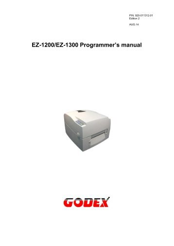 EZ-1200/EZ-1300 Programmer's manual - VIC Computer (HK)