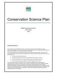 ZV Conservation Science Plan - Zoos Victoria