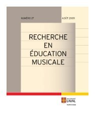 numéro 27 - Faculté de musique - Université Laval