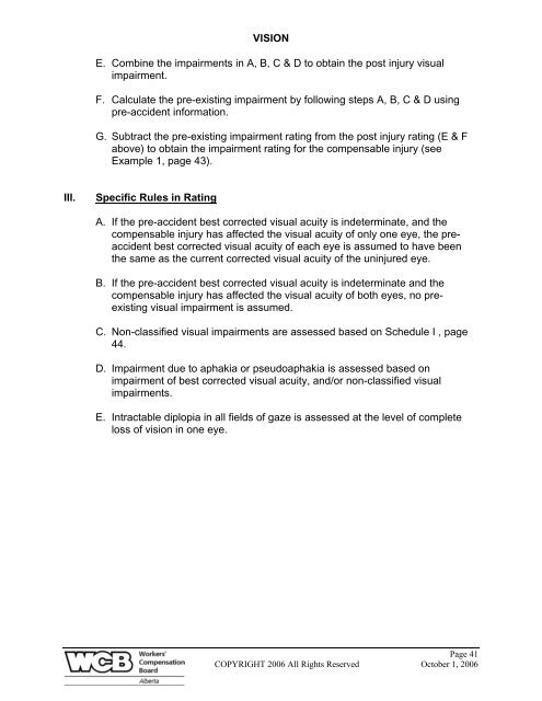 ALBERTA PERMANENT CLINICAL IMPAIRMENT GUIDE - Workers ...