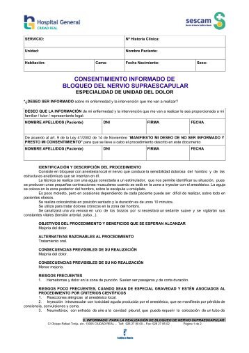 consentimiento informado de bloqueo del nervio ... - hgucr