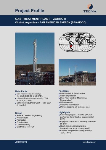 Gas Treatment Plant - Zorro II - Tecna