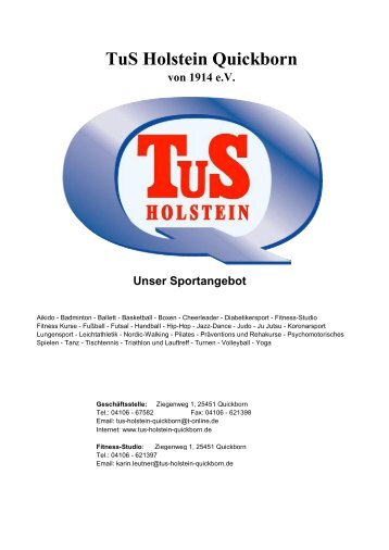 TuS Holstein Quickborn von 1914 eV - TuS Holstein Fussball Jugend