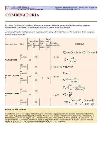 resumen combinatoria