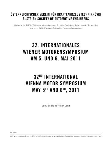 Nachlese zum 32. Internationalen Wiener Motorensymposium