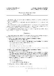 Sujet de l'examen