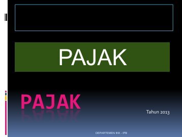 Chapter 5: Pajak (2013) - Departemen Ilmu Keluarga dan ...