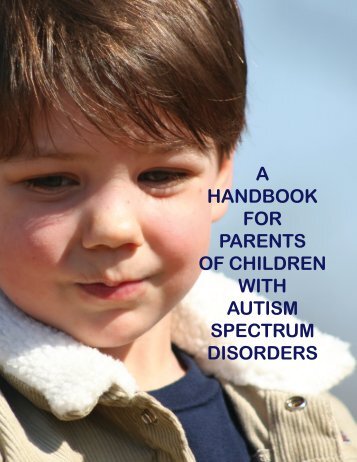 a handbook for parents of children with autism spectrum disorders