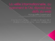 La veille informationnelle, ou comment le TAL rÃ©pond aux ... - Lacheret