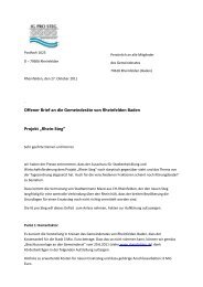 Offener Brief an Gemeinderat Rheinfelden/Baden - IG PRO STEG