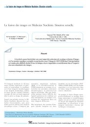 La fusion des images en Médecine Nucléaire. Situation actuelle.