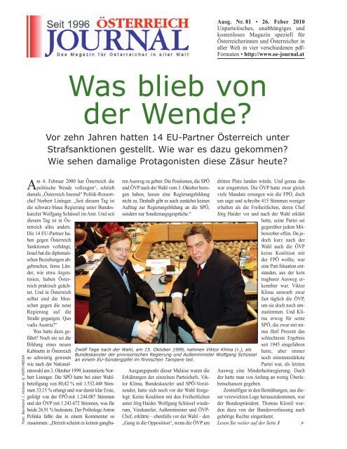 Was Blieb Von Der Wende Osterreich Journal