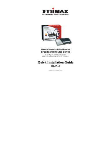 Quick Installation Guide - Edimax