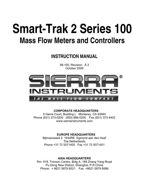 Smart-Trak 2 Series 100 - Sierra Instruments