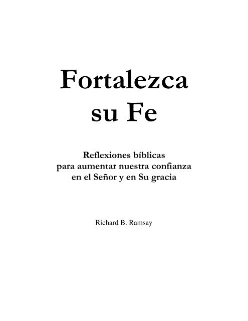 Reflexiones bÃ­blicas para aumentar nuestra confianza en el SeÃ±or y ...