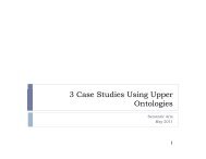 3 Case Studies Using Upper Ontologies - SemTech 2011