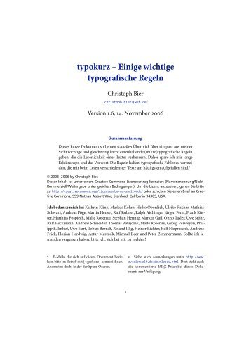 typokurz -- Einige wichtige typografische Regeln - Netzmafia