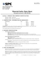 Solder Wire MSDS (from SPC Technology - manufacturer of the ...