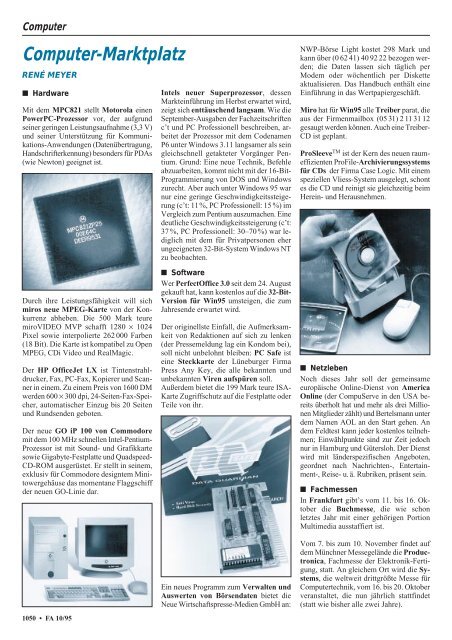 Das Magazin für Funk Elektronik · Computer