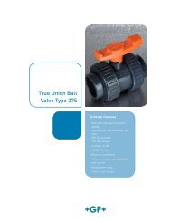 True Union Ball Valve Type 375 - GF Piping Systems