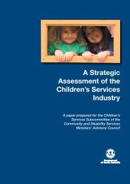 A Strategic Assessment of the Children's Services Industry