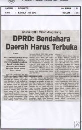 DPRD: Bendahara Daerah Harus Terbuka - Sragen