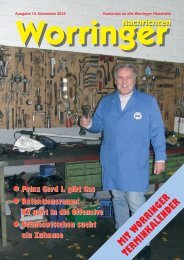 MIT WORRINGER TERMINKALENDER - Worringen