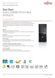 Data Sheet Fujitsu ESPRIMO P910 0-Watt Desktop PC - Spetel