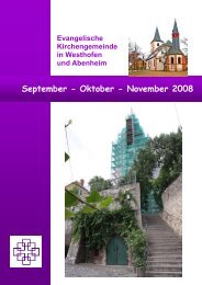 September bis November - Evangelische Kirchengemeinde ...