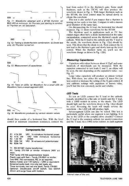 Scope Component Test Unit