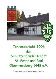 Jahresbericht 2006 der Schützenbruderschaft St. Peter und Paul ...