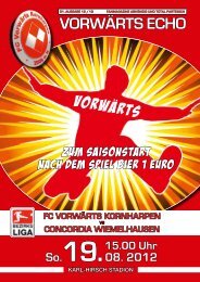 VorwArts Vorwärts echo - SV Vorwärts Kornharpen 1929 e.V.