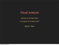 Visual Analysis - Timothy R. Quigley