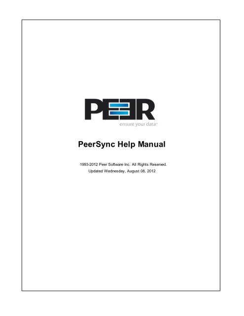 PeerSync Help Manual - Purple Rage