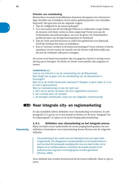 Handboek City- en Regiomarketing - Noordhoff Uitgevers
