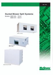 Ducted Blower Split Systems - McQuay