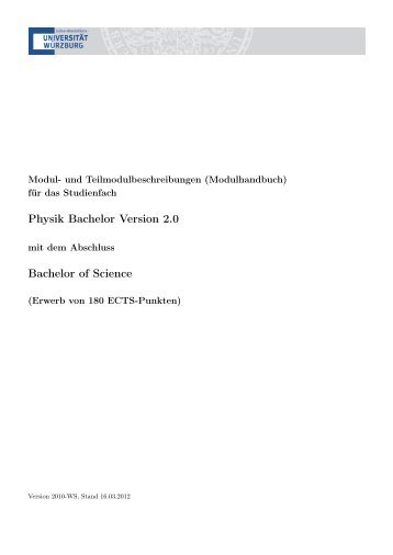 Modulhandbuch als PDF - Fakultät für Physik und Astronomie