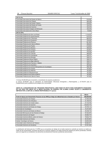 Presupuesto de Egresos de la Federación para el Ejercicio Fiscal ...