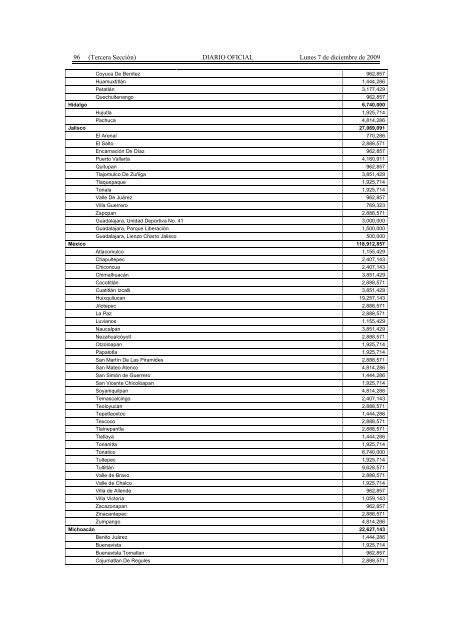 Presupuesto de Egresos de la Federación para el Ejercicio Fiscal ...