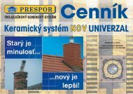 Keramický systém UNIVERZAL - Prespor