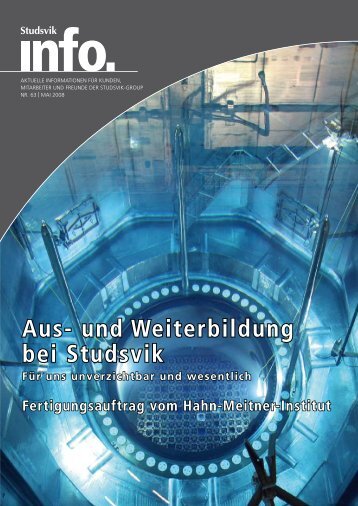 Jahrestagung Kerntechnik in Hamburg vom 27. bis 29 ... - Studsvik