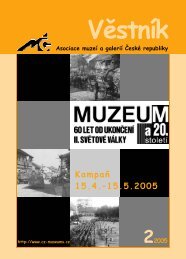Věstník AMG 2/2005 - Asociace muzeí a galerií České republiky