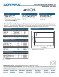 DYMAX 9620 Electronic Assembly Material Product Data Sheet