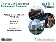 Fluoride Salt Cooled High Temperature Reactors - Meetings and ...