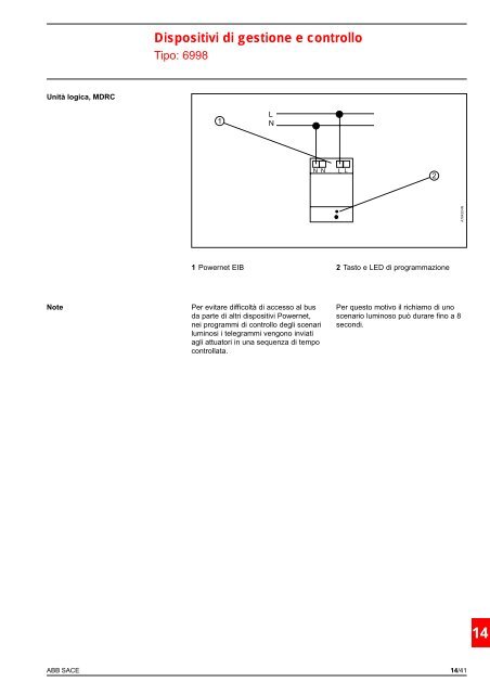 Instruzione di installazione e connessione ( Catalogo tecnico EIB, IT )