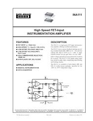 INA111 High Speed FET-Input INSTRUMENTATION AMPLIFIER