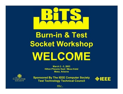 Test During Burn-in Evolution - BiTS Workshop