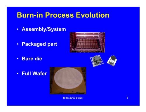 Test During Burn-in Evolution - BiTS Workshop