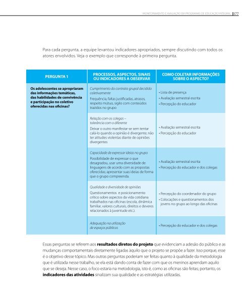 PERCURSOS DA EDUCAÃÃ£O INTEGRAL